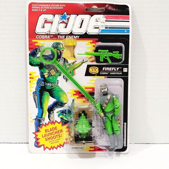 Hasbro GI Joe FIREFLY Cobra Saboteur Action Figure Blade Launcher ARAH Vtg 1991